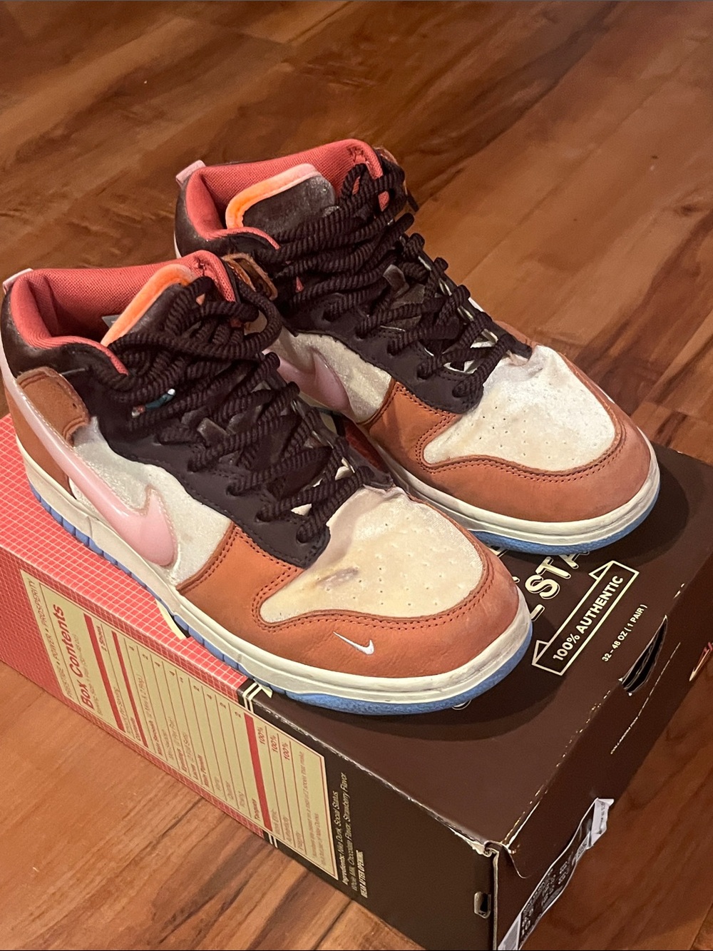 Nike Dunk Low Brown, Cream & Pink Low-Top Sneakers